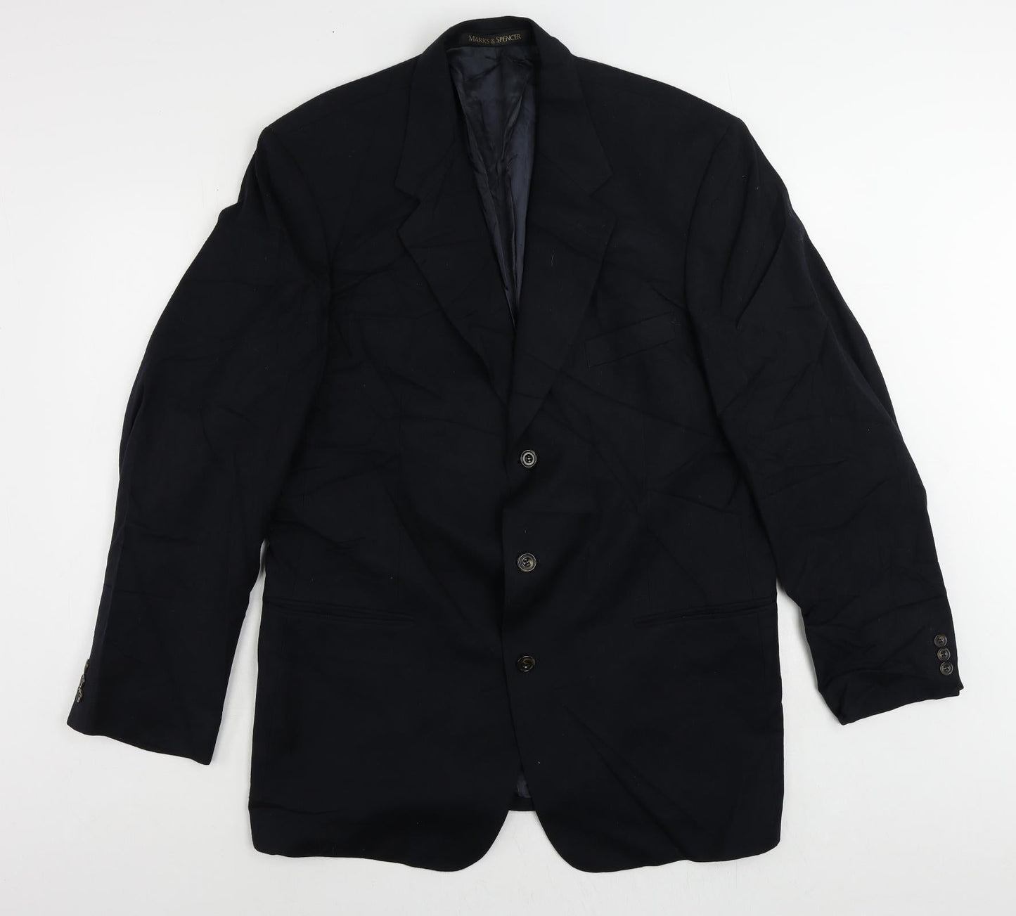 Mens UK Size 44 St Michael Regular Blue Suit Jacket