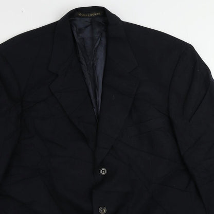 Mens UK Size 44 St Michael Regular Blue Suit Jacket