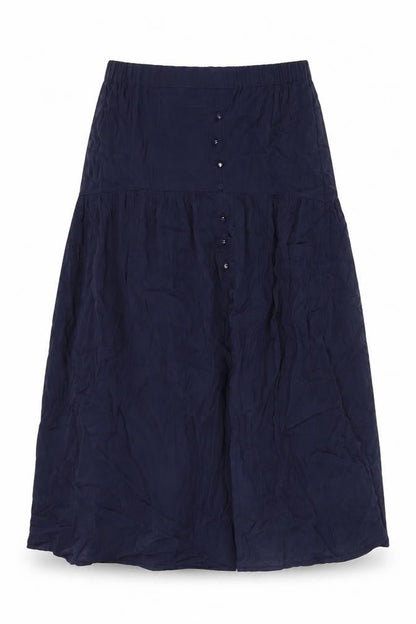 Marks and Spencer Womens Blue Viscose A-Line Skirt Size 12 - Side Slit