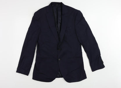 Mens UK Size 38 Marks and Spencer Regular Blue Suit Jacket