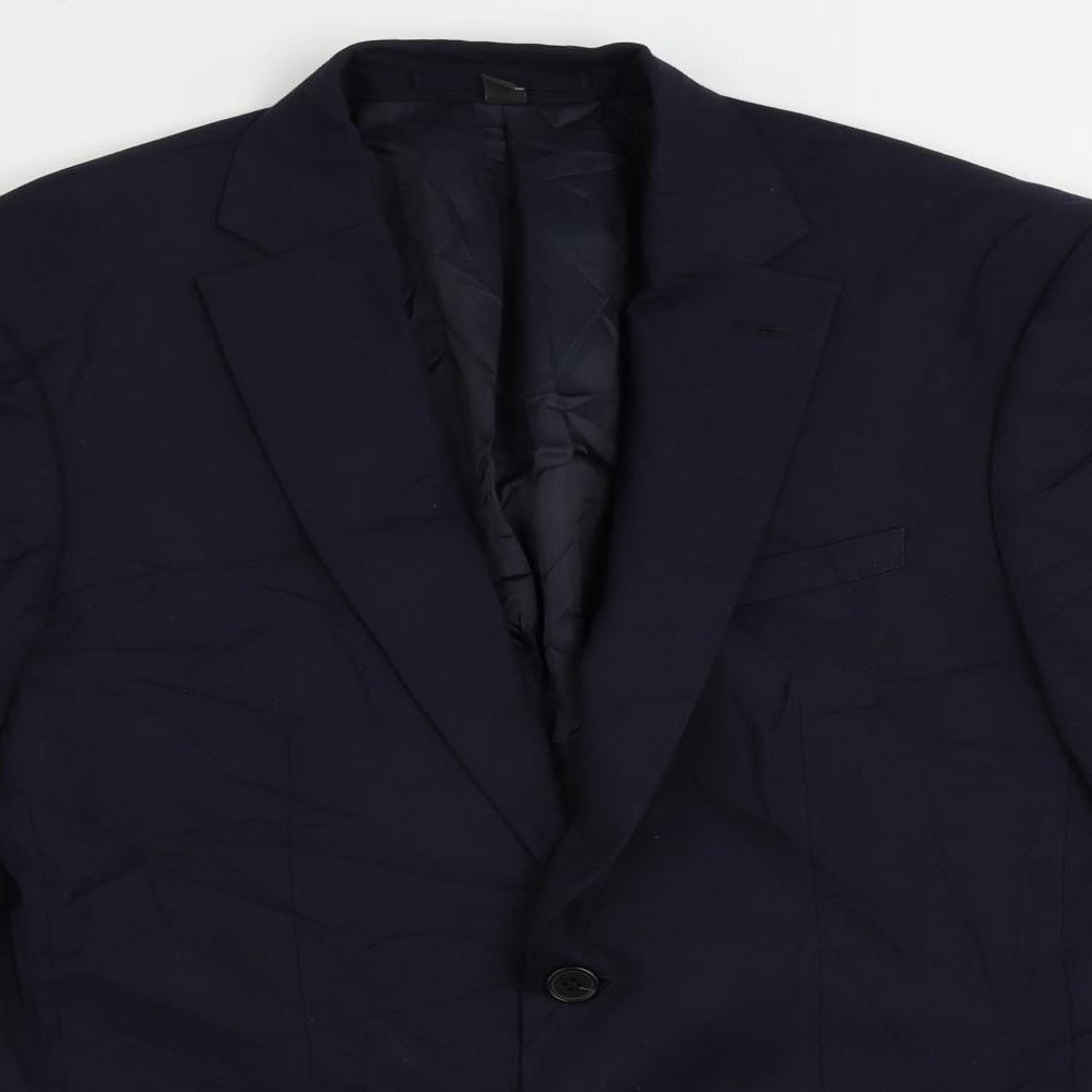 Mens UK Size 38 Marks and Spencer Regular Blue Suit Jacket