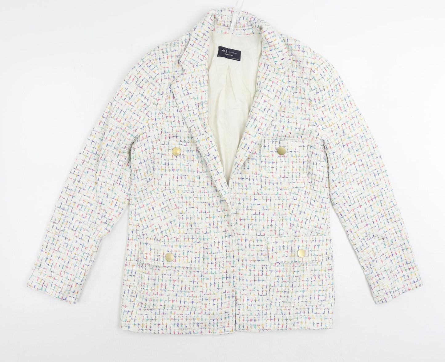 Womens UK Size 10 Marks and Spencer White Jacket