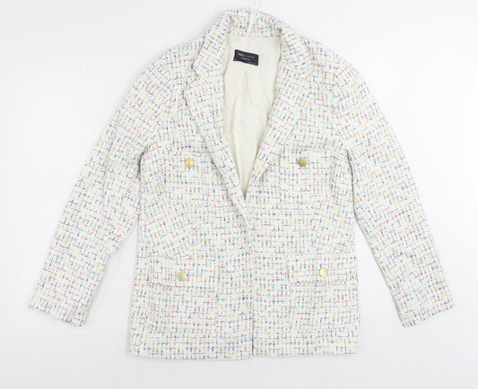 Womens UK Size 10 Marks and Spencer White Jacket