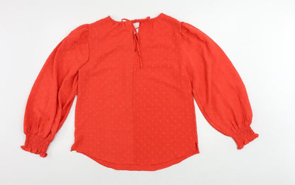 Womens UK Size 10 Marks and Spencer Red Basic Blouse