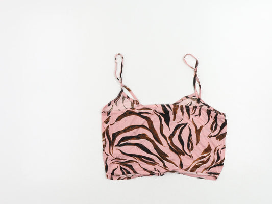 Womens UK Size 14 New Look Pink Cropped Tank