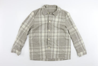 Arket Womens Grey Plaid Jacket Size 10 Button - Shacket