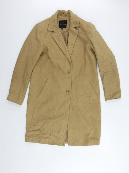 Womens UK Size 10 New Look Beige Overcoat