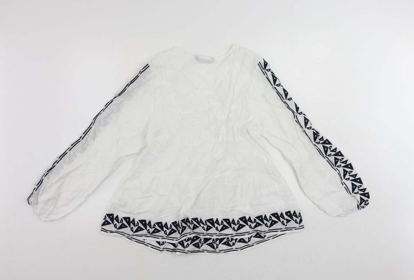Womens UK Size 8 Marks and Spencer White Basic Blouse