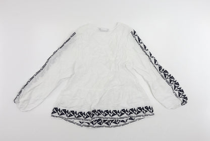 Womens UK Size 8 Marks and Spencer White Basic Blouse