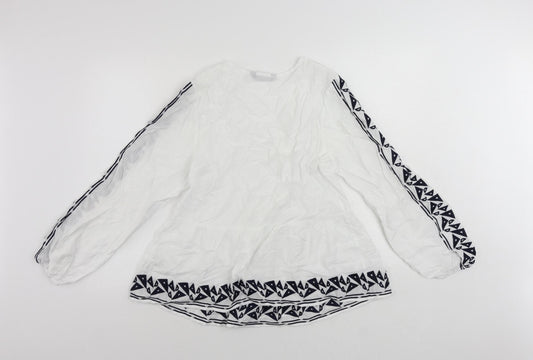 Womens UK Size 8 Marks and Spencer White Basic Blouse