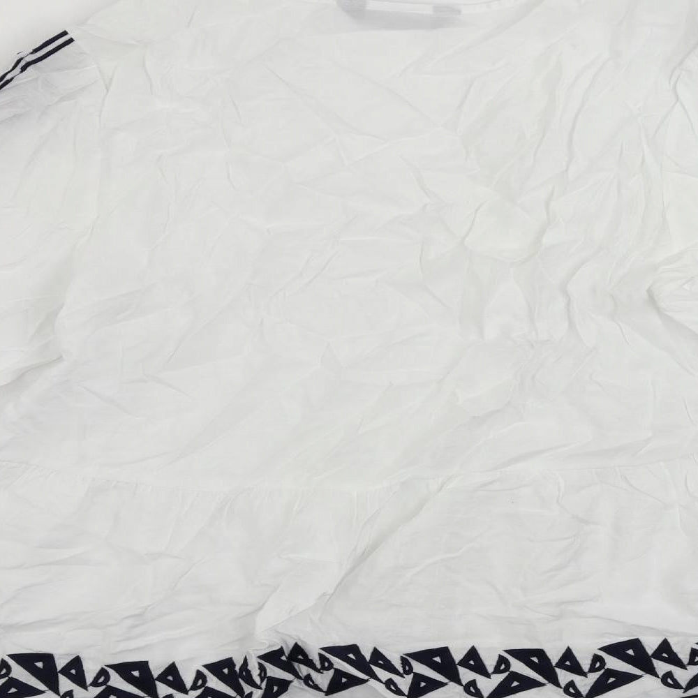 Womens UK Size 8 Marks and Spencer White Basic Blouse