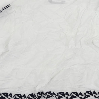 Womens UK Size 8 Marks and Spencer White Basic Blouse