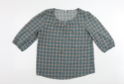 Womens UK Size 18 Debenhams Grey Basic Blouse