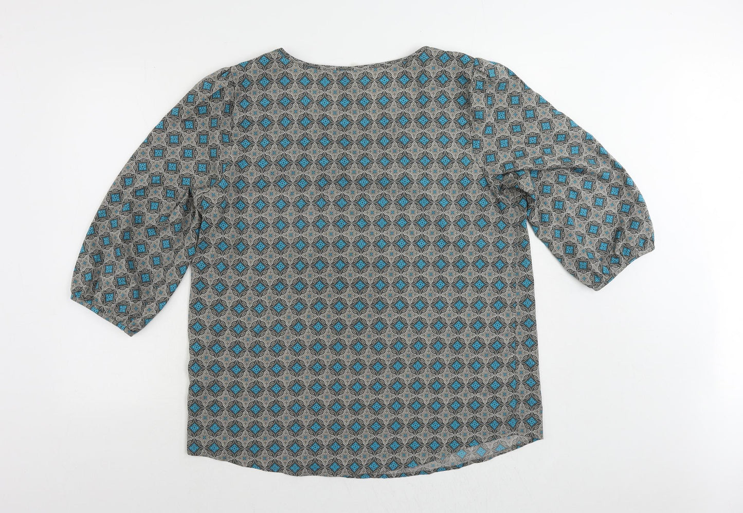 Womens UK Size 18 Debenhams Grey Basic Blouse