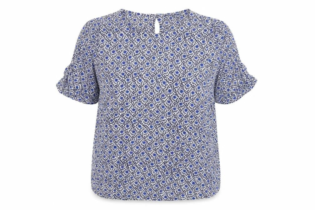 Womens UK Size 10 Marks and Spencer Blue Basic Blouse