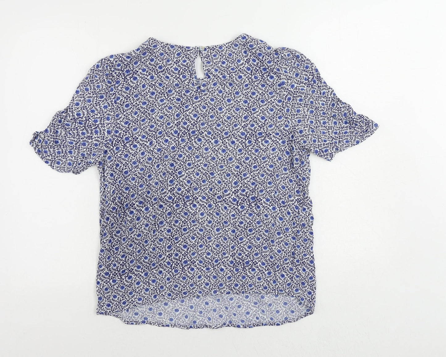 Womens UK Size 10 Marks and Spencer Blue Basic Blouse