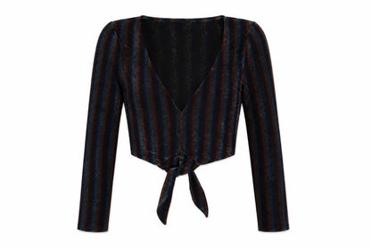 Womens UK Size 8 Miss Selfridge Black Cropped Blouse