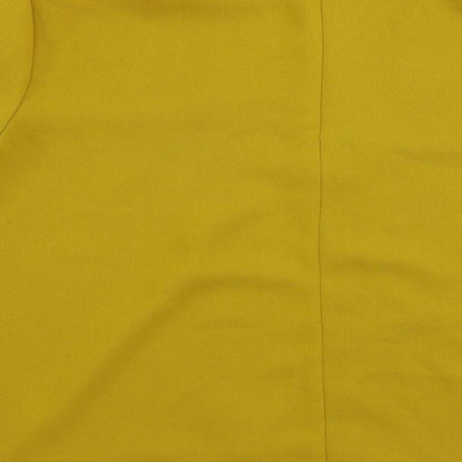 Womens UK Size 10 Topshop Yellow Basic Blouse