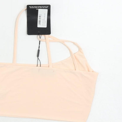 Womens UK Size 10 PRETTYLITTLETHING Pink Cropped Tank