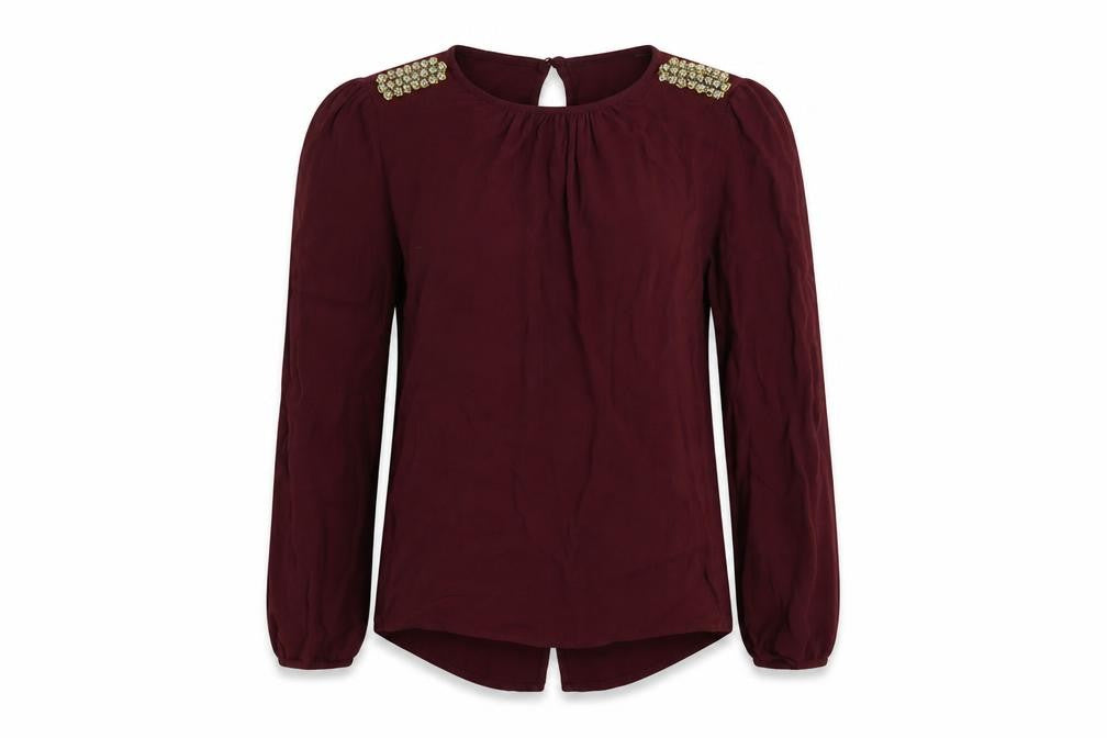 Womens UK Size XS Zara Purple Basic Blouse