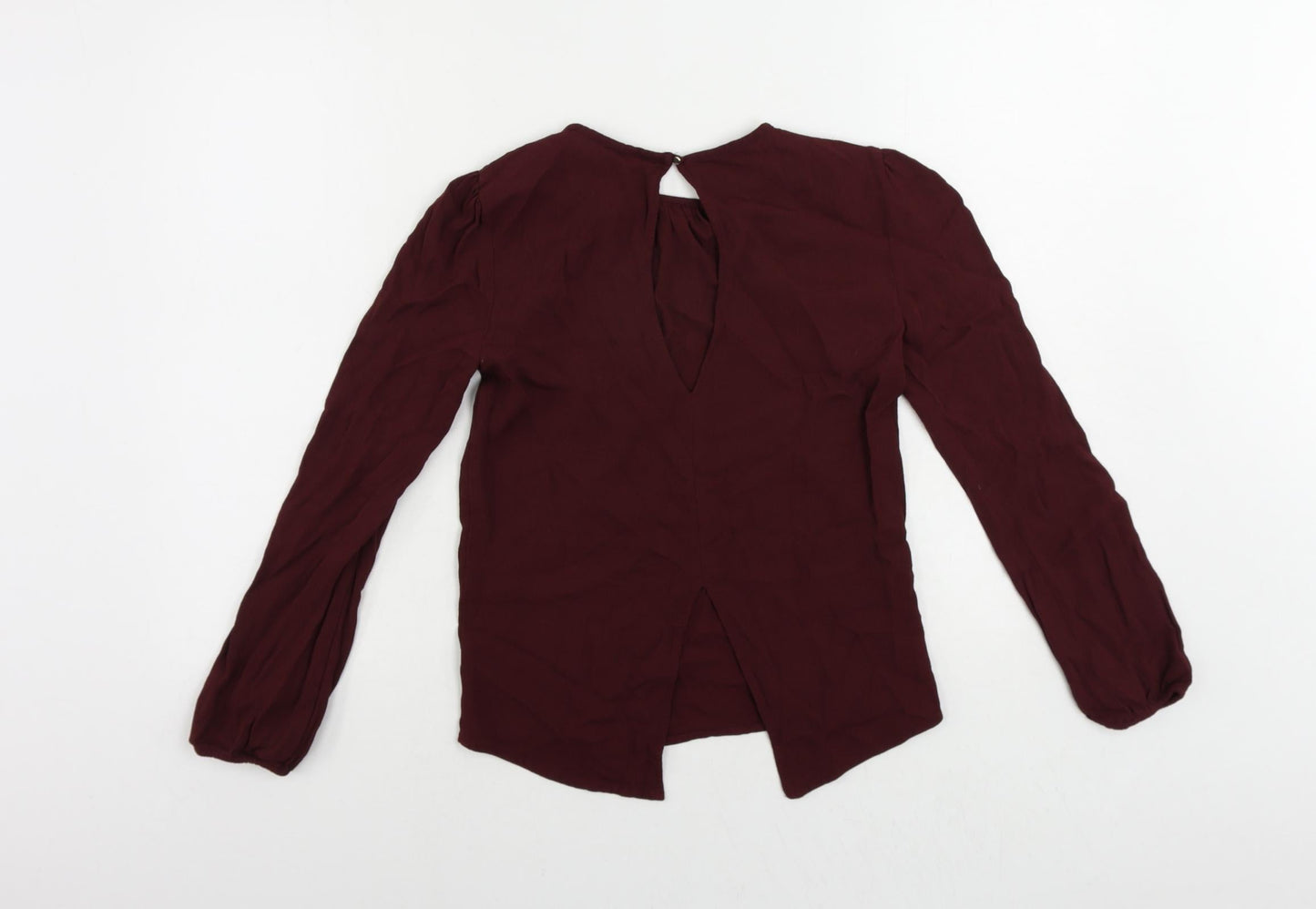Womens UK Size XS Zara Purple Basic Blouse