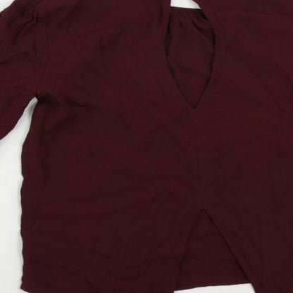 Womens UK Size XS Zara Purple Basic Blouse