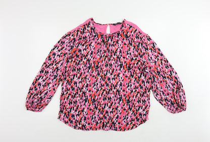 Womens UK Size 10 Marks and Spencer Pink Basic Blouse