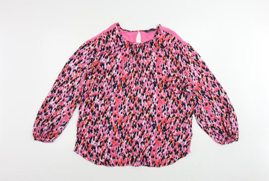 Womens UK Size 10 Marks and Spencer Pink Basic Blouse