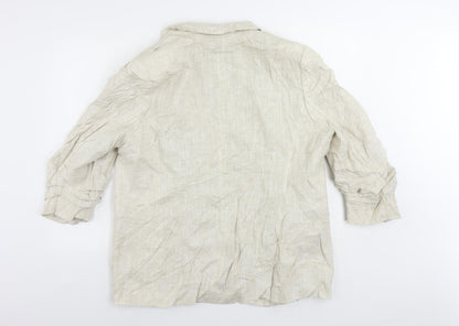 Marks and Spencer Womens Beige Jacket Blazer Size 18 - Ruched Sleeve