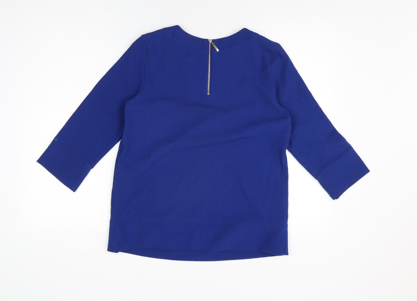 Womens UK Size 8 Marks and Spencer Blue Basic T-Shirt