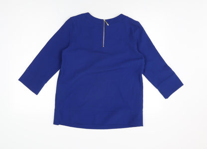 Womens UK Size 8 Marks and Spencer Blue Basic T-Shirt