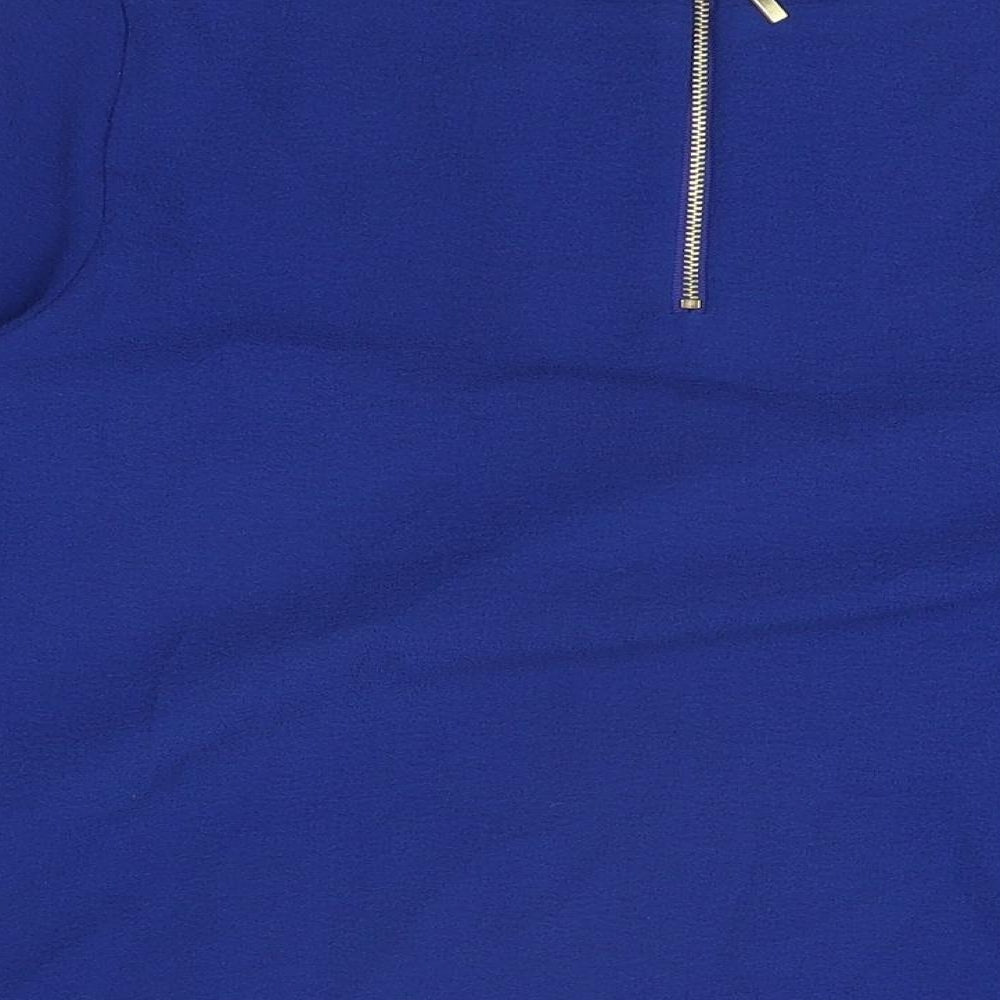 Womens UK Size 8 Marks and Spencer Blue Basic T-Shirt