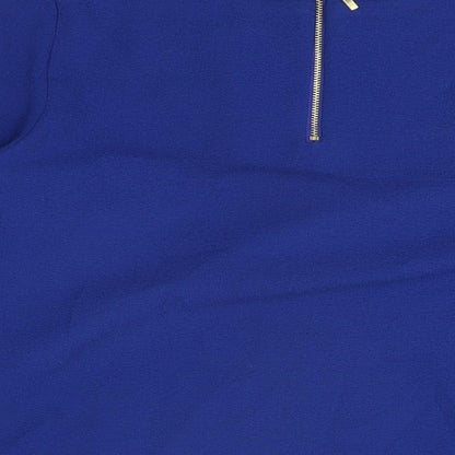 Womens UK Size 8 Marks and Spencer Blue Basic T-Shirt