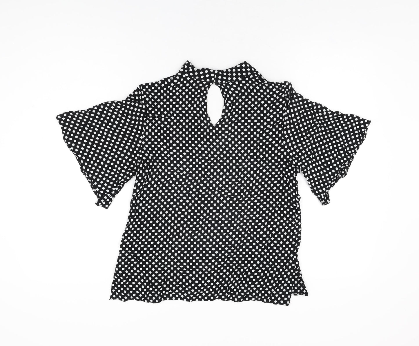 Womens UK Size M Zara Black Basic Blouse
