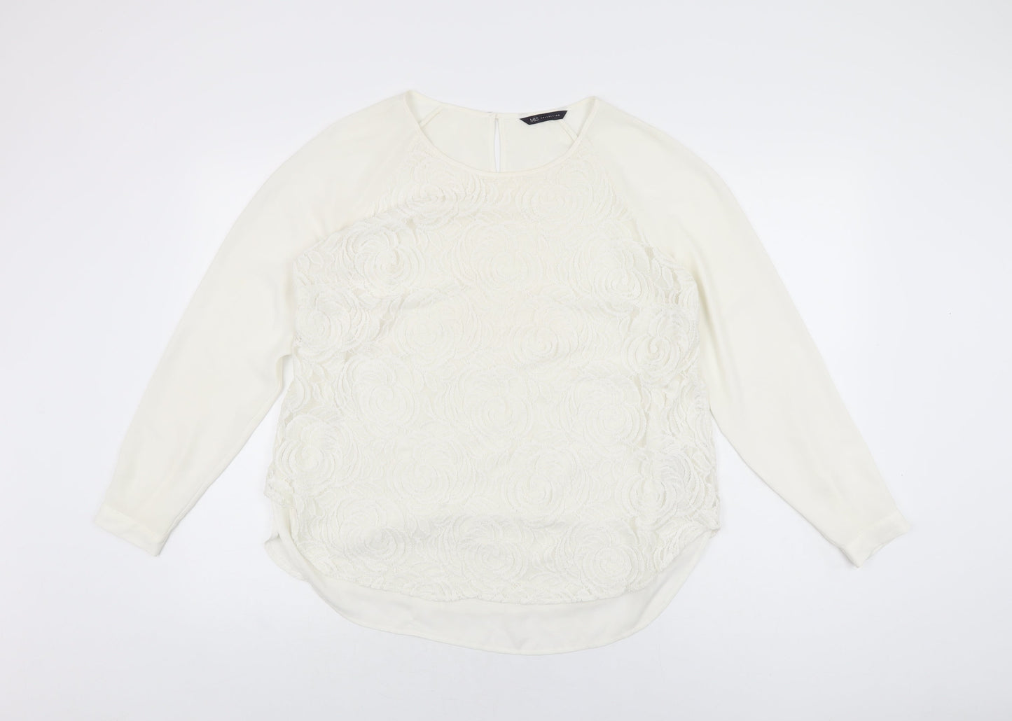 Womens UK Size 16 Marks and Spencer White Basic Blouse