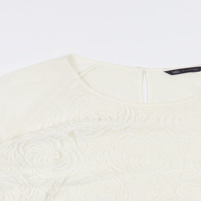 Womens UK Size 16 Marks and Spencer White Basic Blouse
