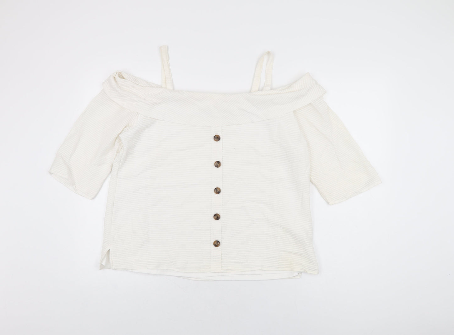 Womens UK Size 16 Soon White Basic Blouse