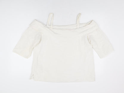 Womens UK Size 16 Soon White Basic Blouse
