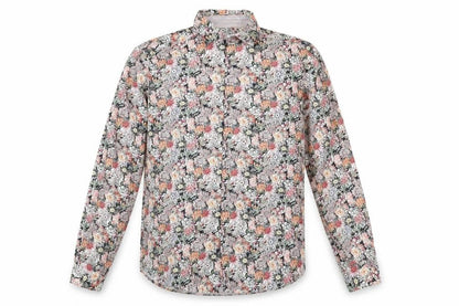 NEXT Mens Multicoloured Floral Cotton Button-Up Size M Collared Button