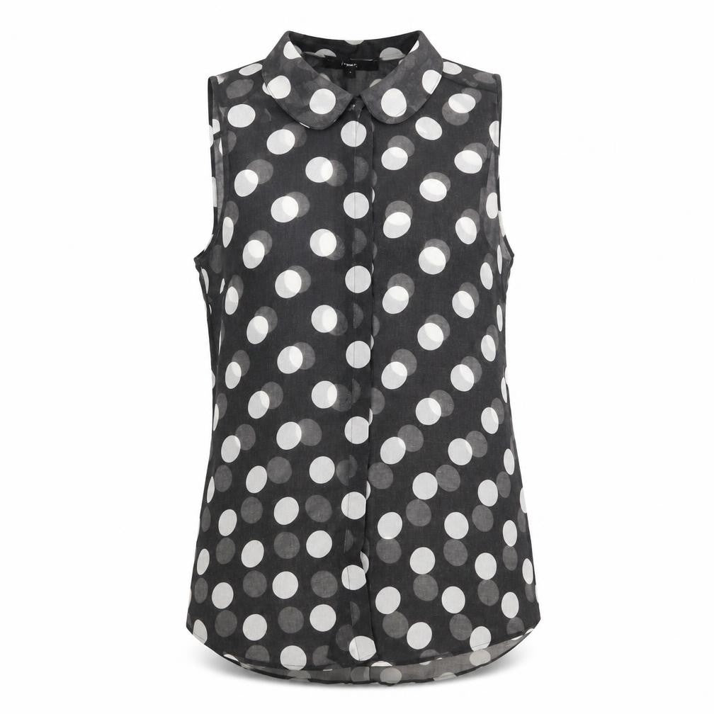 Womens UK Size 8 NEXT Black Basic Button-Up