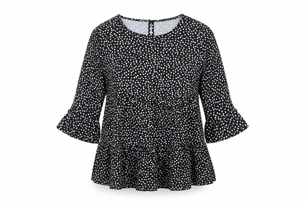 Womens UK Size 8 New Look Black Basic Blouse