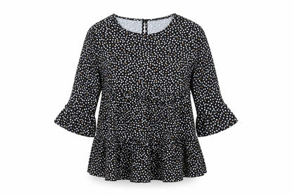 Womens UK Size 8 New Look Black Basic Blouse