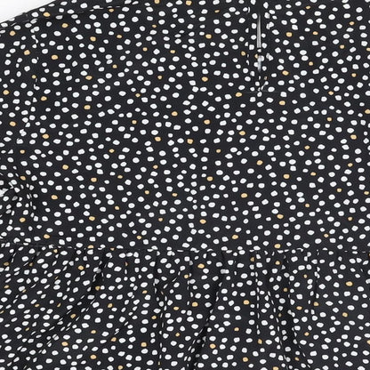 Womens UK Size 8 New Look Black Basic Blouse