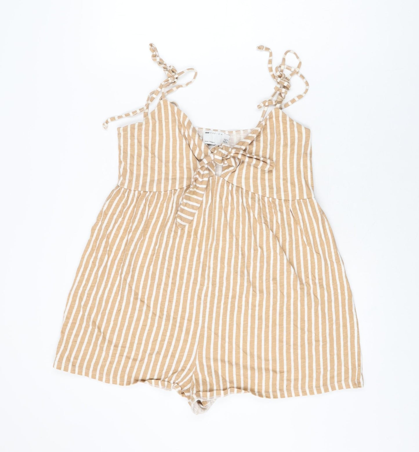 Womens UK Size 12 ASOS One-Piece Beige Playsuit
