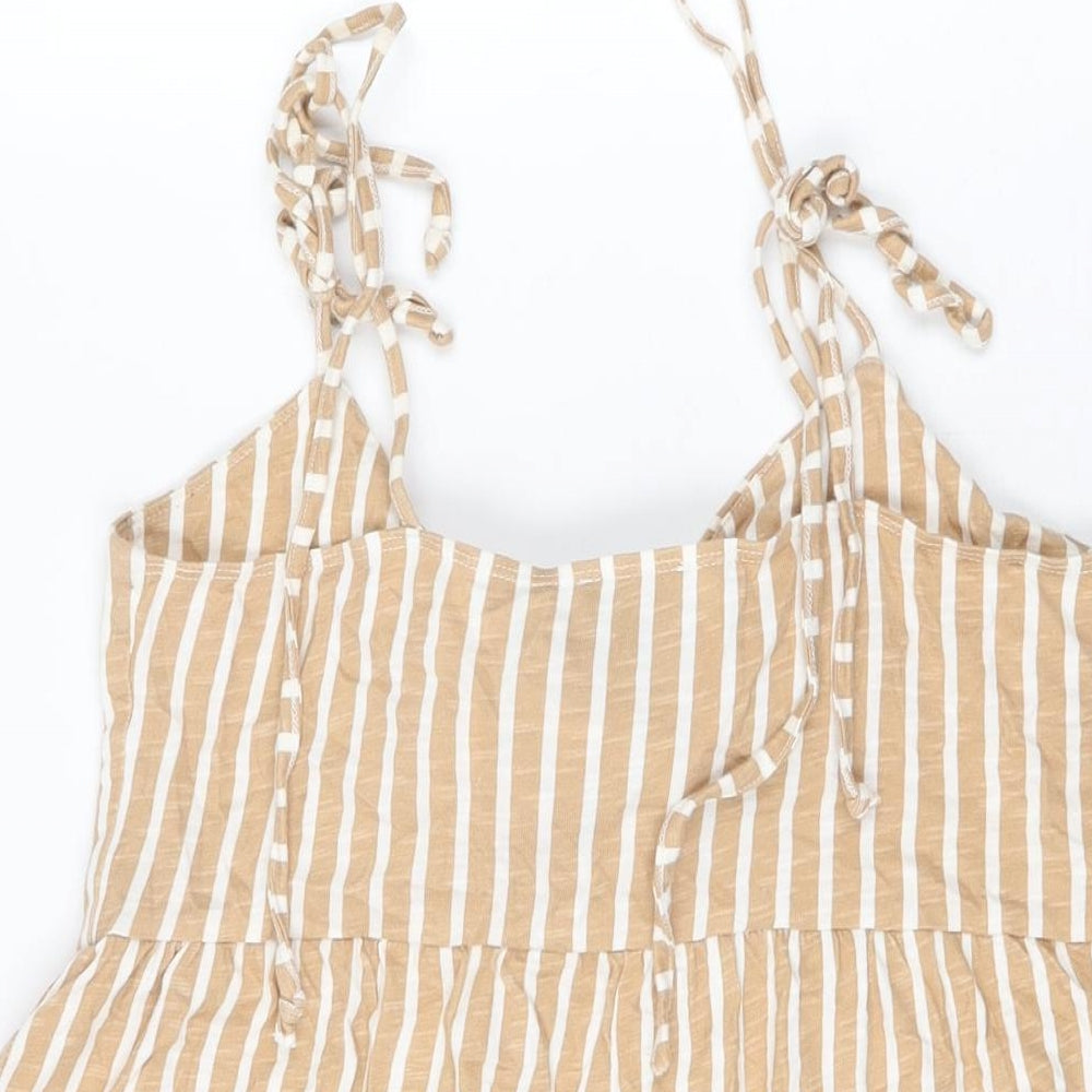 Womens UK Size 12 ASOS One-Piece Beige Playsuit