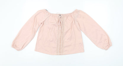 Womens UK Size S H&M Pink Basic T-Shirt