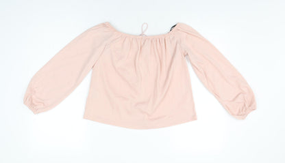 Womens UK Size S H&M Pink Basic T-Shirt