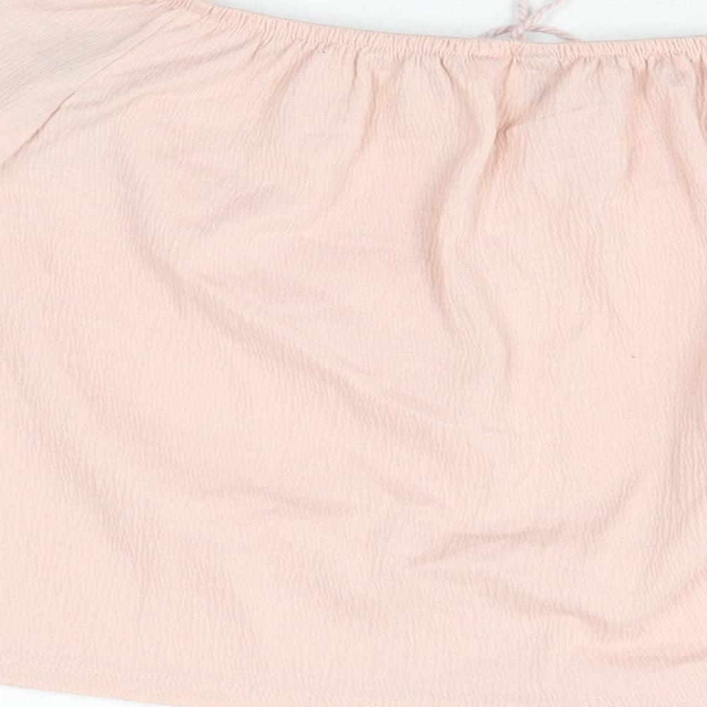 Womens UK Size S H&M Pink Basic T-Shirt
