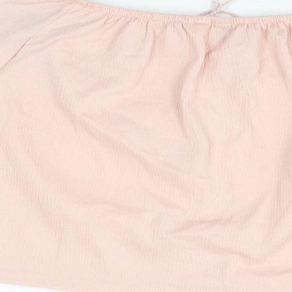 Womens UK Size S H&M Pink Basic T-Shirt