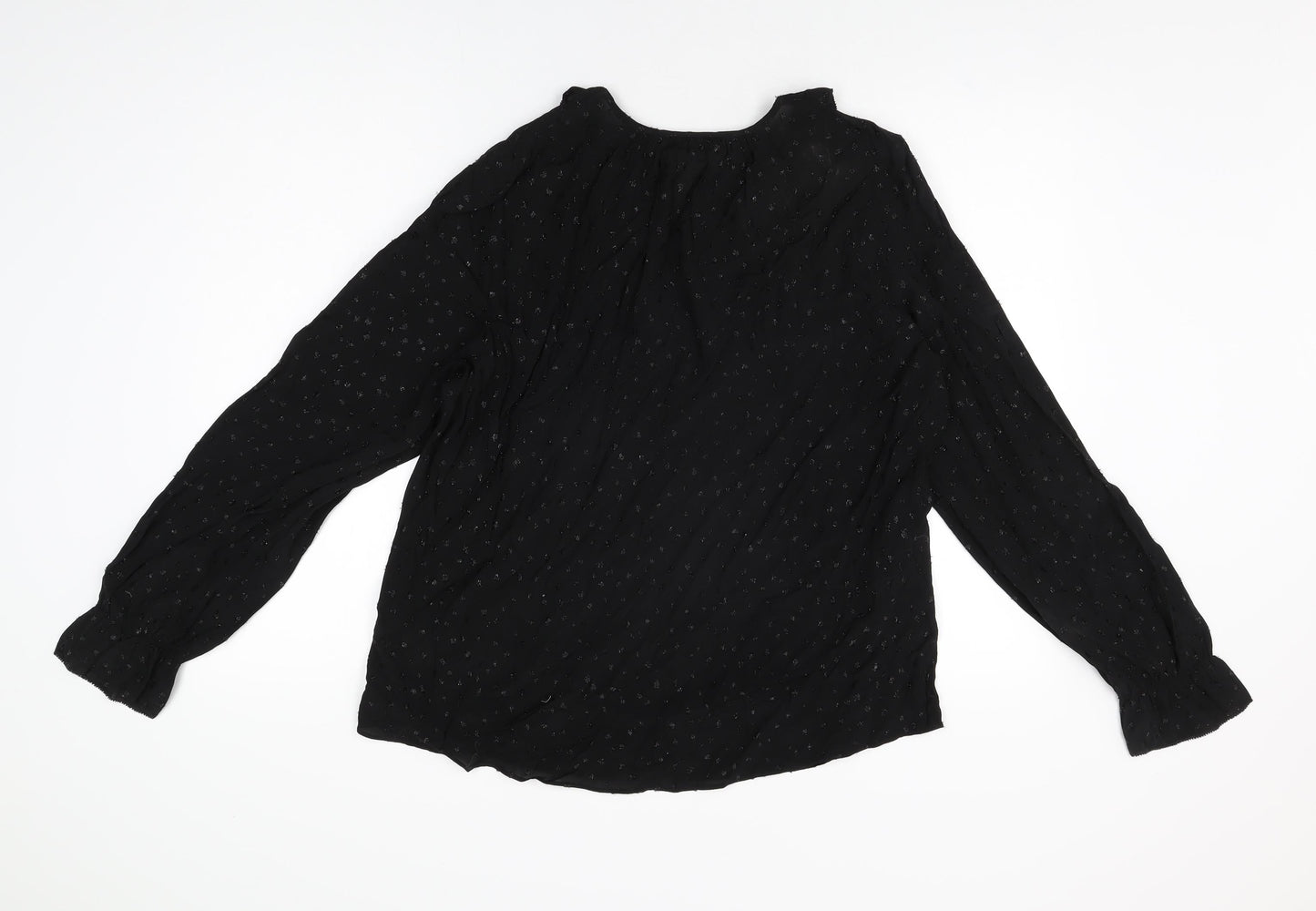 Womens UK Size 10 The White Company Black Basic Blouse